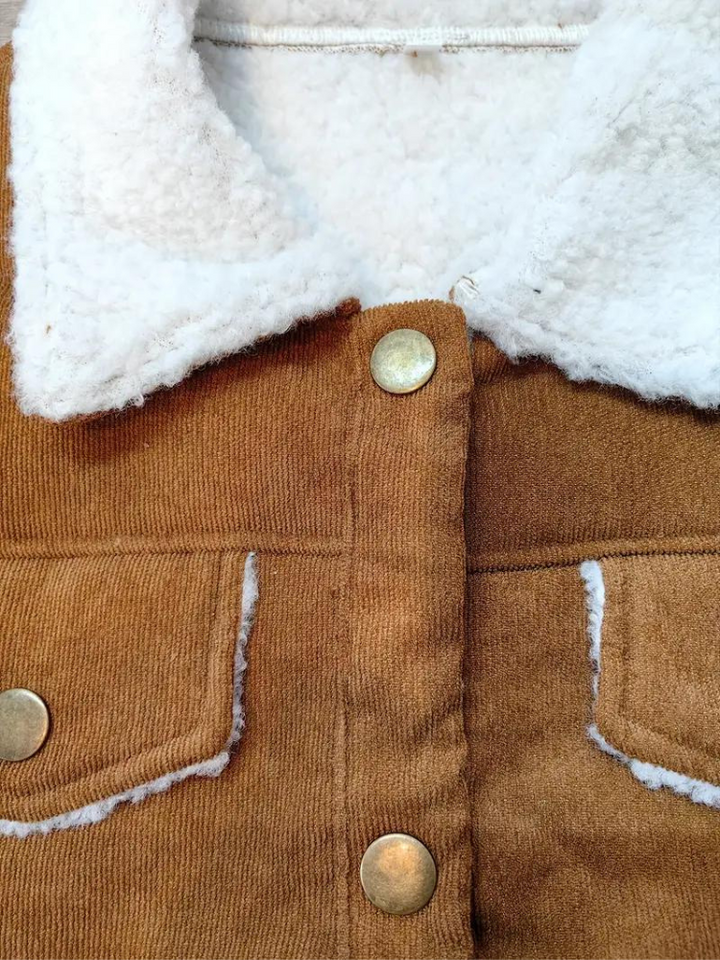 Drune | Fleecegefütterte Winterjacke aus Cord für Frauen