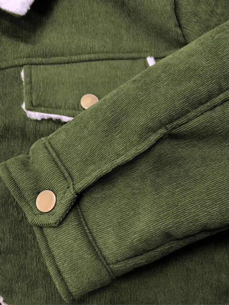 Drune | Fleecegefütterte Winterjacke aus Cord für Frauen