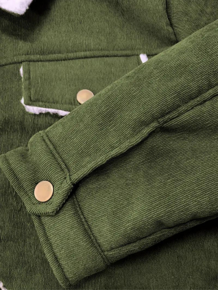 Drune | Fleecegefütterte Winterjacke aus Cord für Frauen