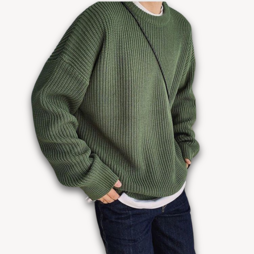 Drune | Herren-Strickpullover - Lässiger Oversize-Pullover für Erwachsene - Winterkleidung aus weichem Acryl