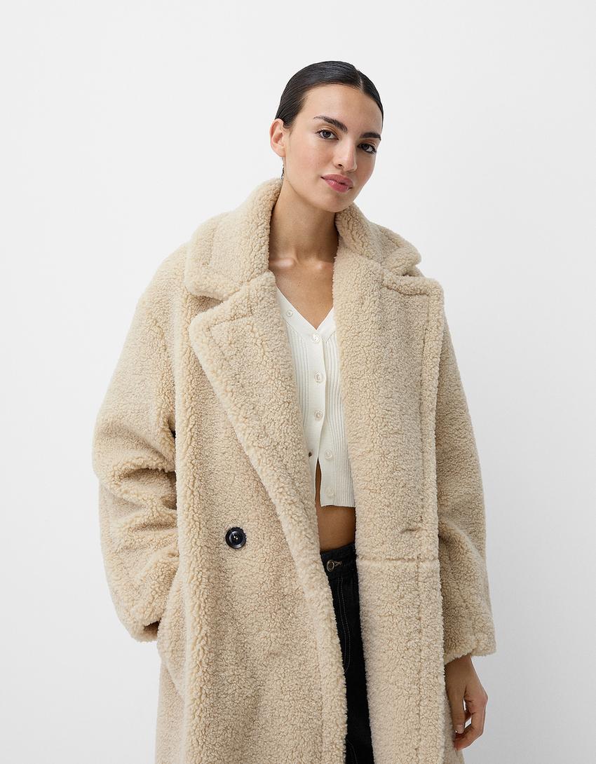 Drune | Gemütlicher Damen Übergröße Mantel Stilvolles Kunstfell mit Warmer Eleganz