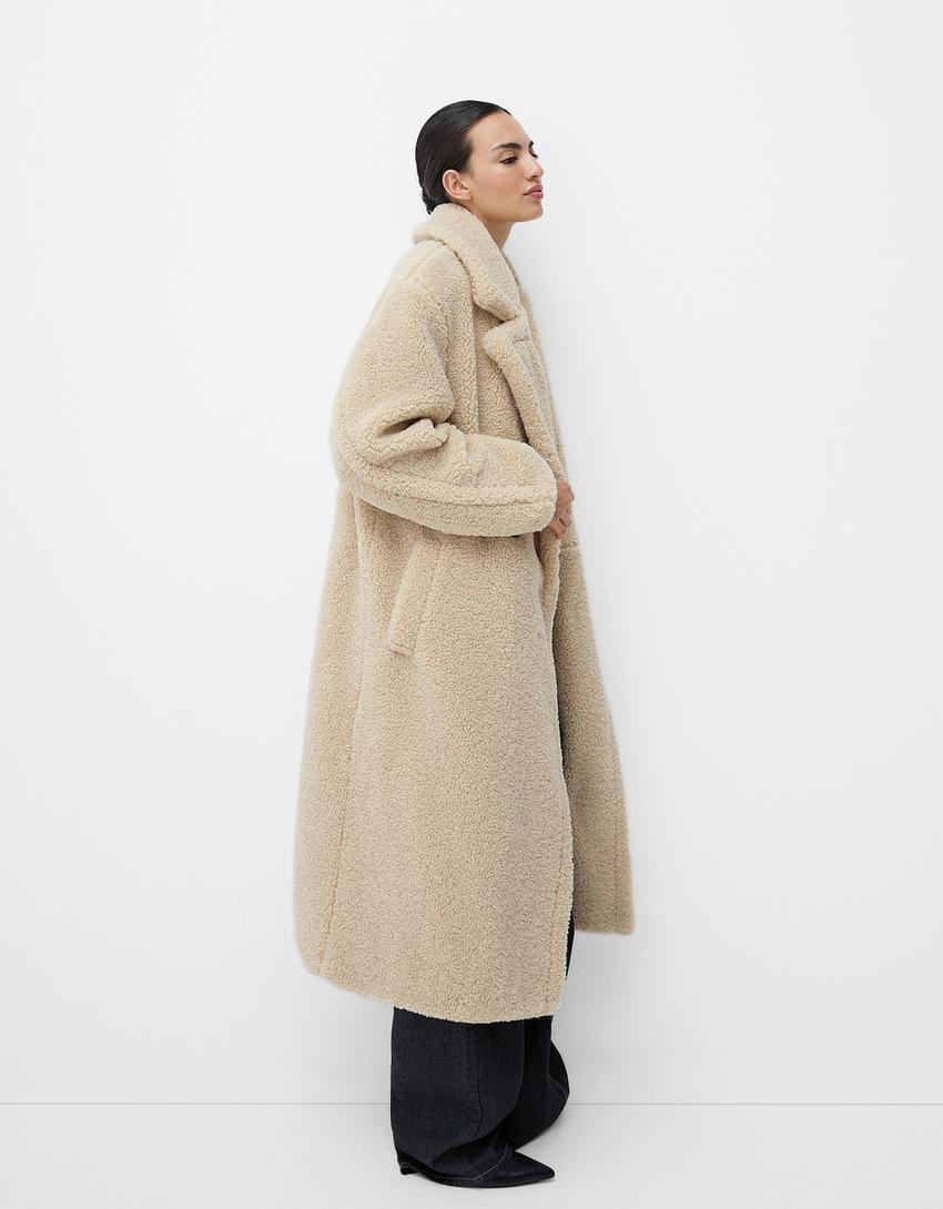 Drune | Gemütlicher Damen Übergröße Mantel Stilvolles Kunstfell mit Warmer Eleganz