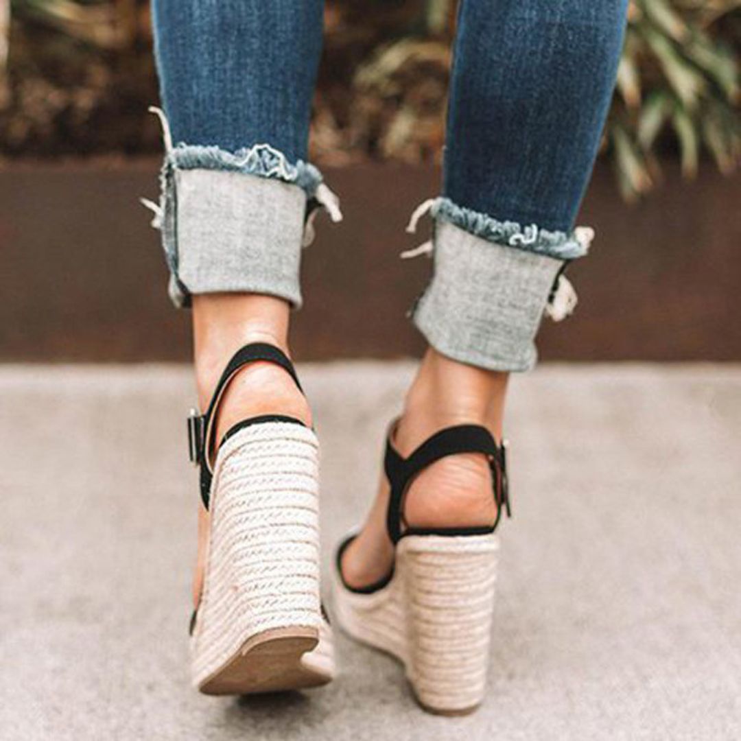 Drune | Keilsandalen Elegante Frauenschuhe mit Gürtel
