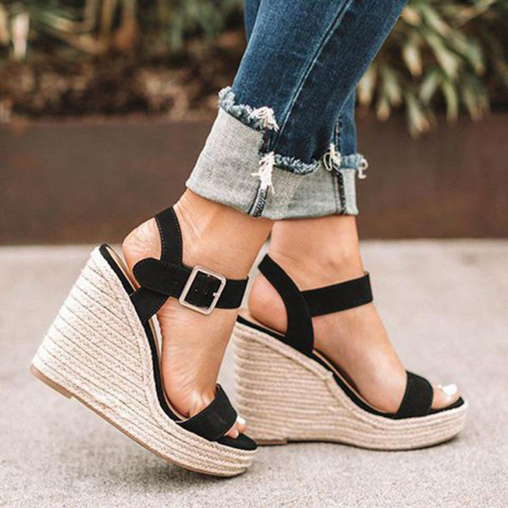 Drune | Keilsandalen Elegante Frauenschuhe mit Gürtel