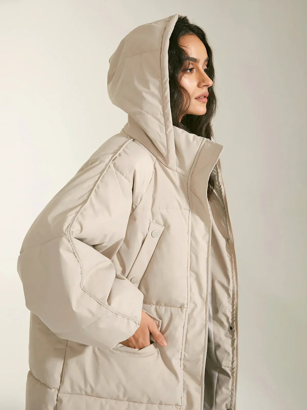 Drune | pufferjacke - modische damen winterjacke mit kapuze
