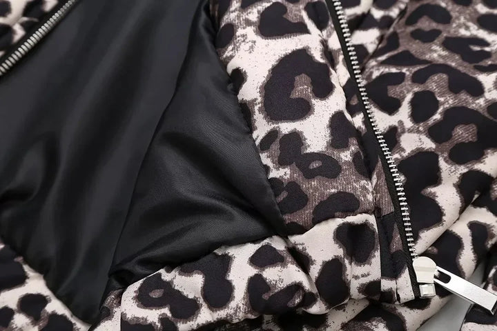Drune | Bomberjacke Übergröße Reißverschluss Leopardjacke Damenjacke