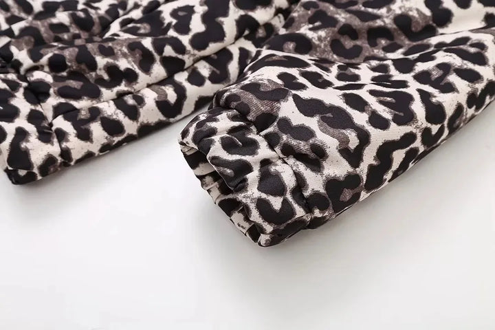 Drune | Bomberjacke Übergröße Reißverschluss Leopardjacke Damenjacke