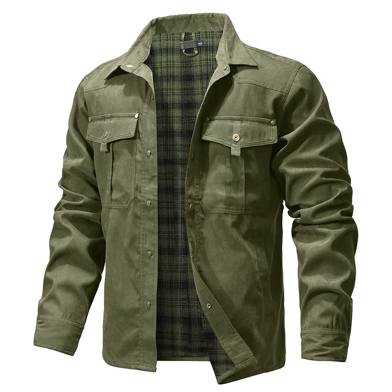 Drune | Flanell Gefütterte Hemdjacke für Herren