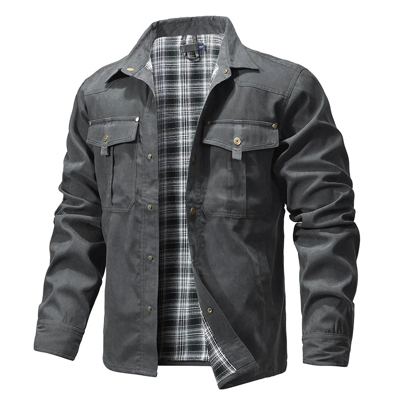 Drune | Flanell Gefütterte Hemdjacke für Herren