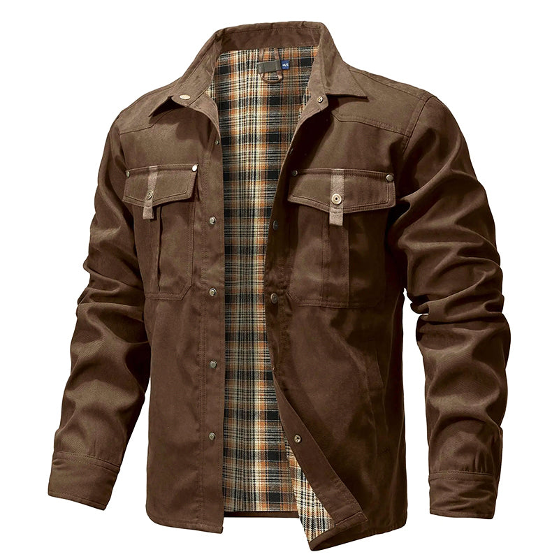 Drune | Flanell Gefütterte Hemdjacke für Herren