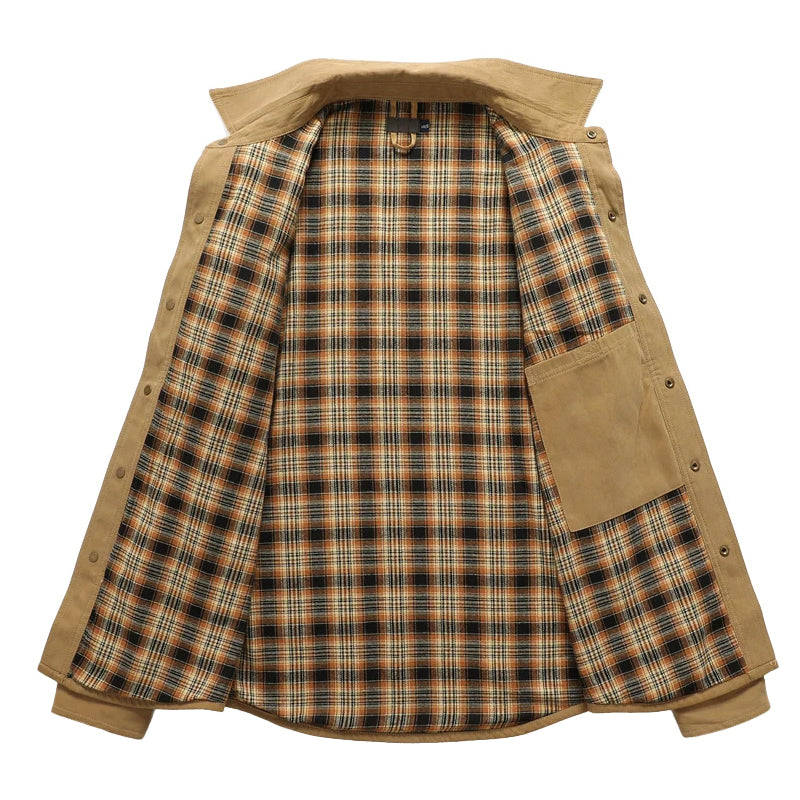 Drune | Flanell Gefütterte Hemdjacke für Herren