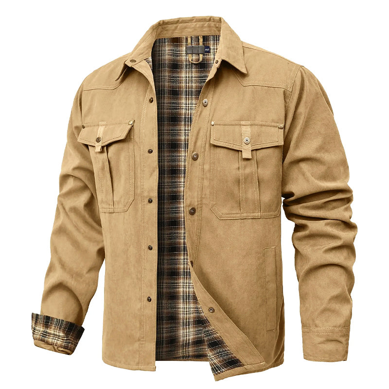 Drune | Flanell Gefütterte Hemdjacke für Herren