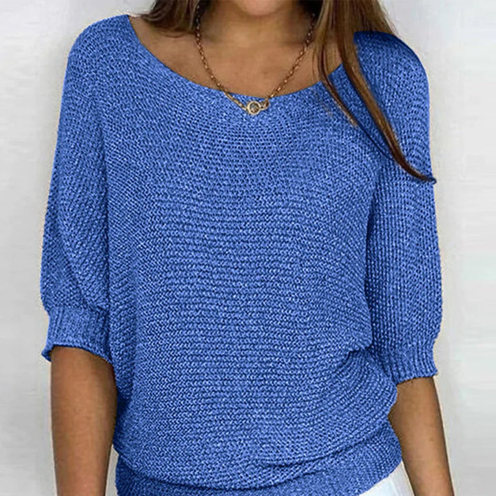 Drune | Luftige Damenbluse mit Stilvollem Gestricktem Muster