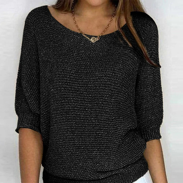 Drune | Luftige Damenbluse mit Stilvollem Gestricktem Muster