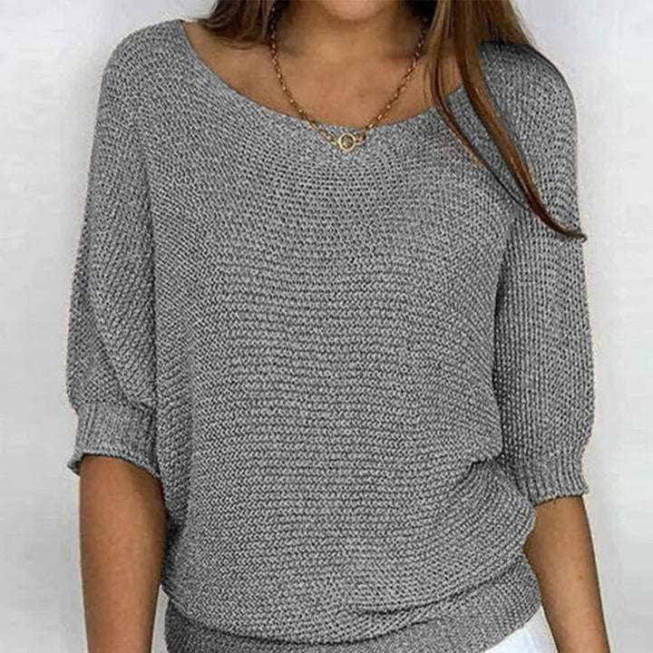Drune | Luftige Damenbluse mit Stilvollem Gestricktem Muster