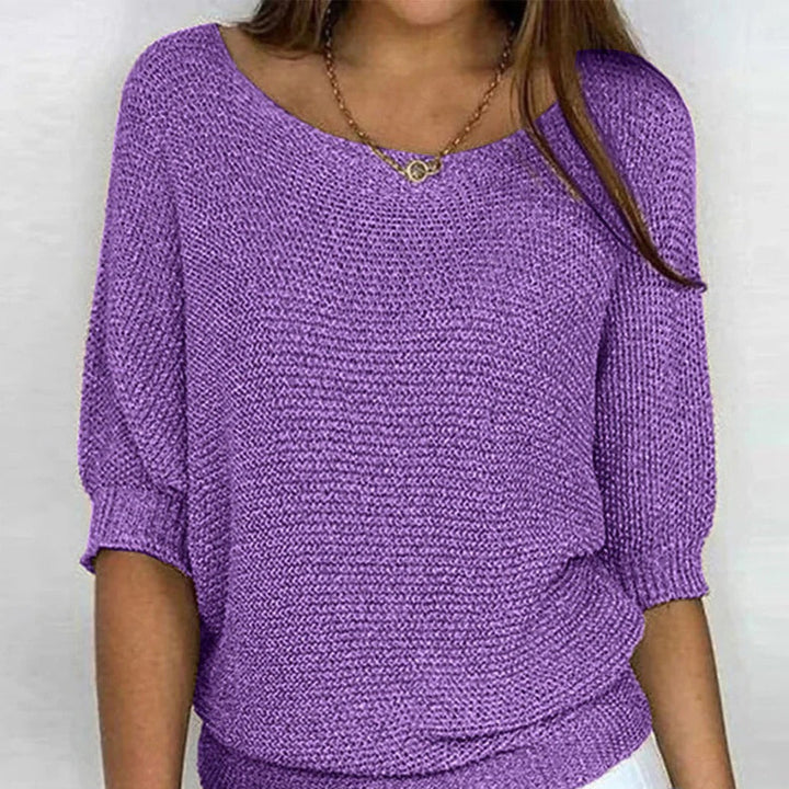 Drune | Luftige Damenbluse mit Stilvollem Gestricktem Muster