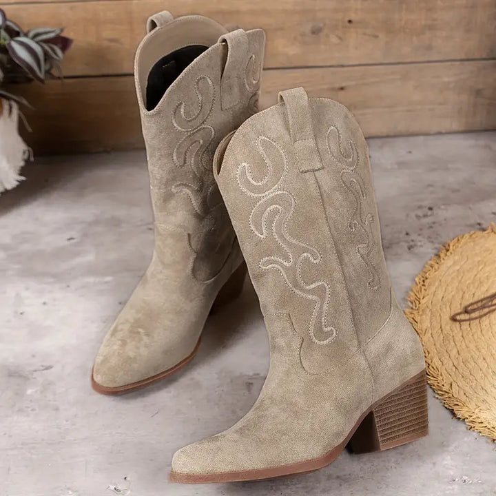 Drune | Elegante Cowboy Damen Knöchelstiefel