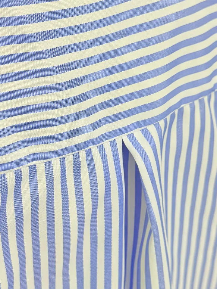 Drune | Gestreifte Hemdbluse mit Langen Ärmeln Lässig