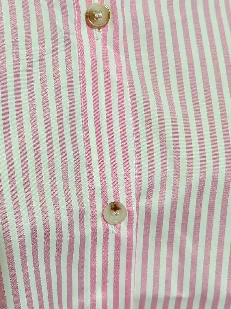 Drune | Gestreifte Hemdbluse mit Langen Ärmeln Lässig