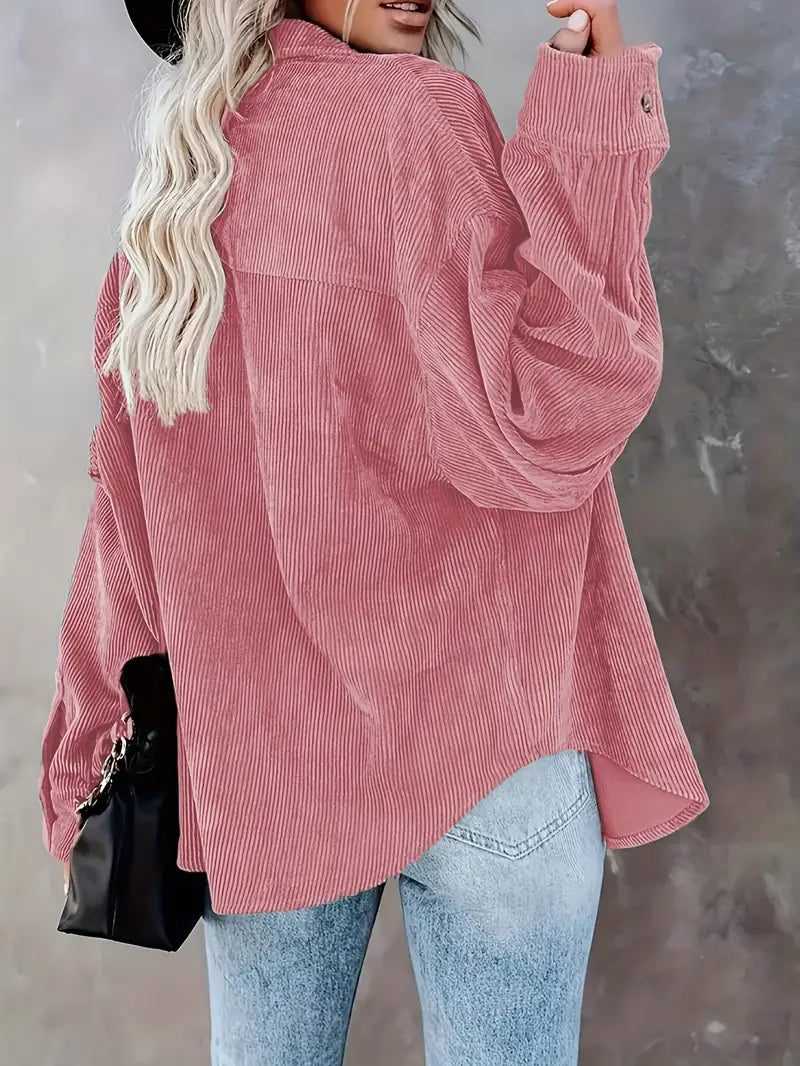 Drune | Cordhosen Hemdbluse mit Knöpfen Leger