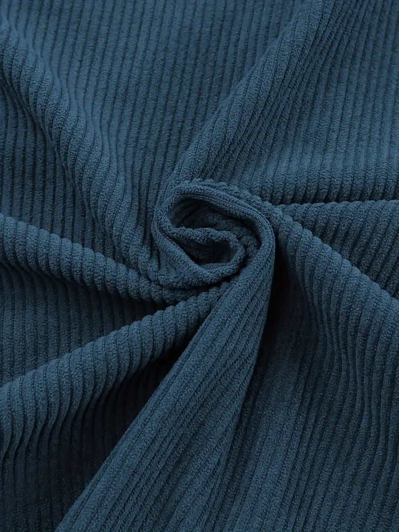 Drune | Cordhosen Hemdbluse mit Knöpfen Leger