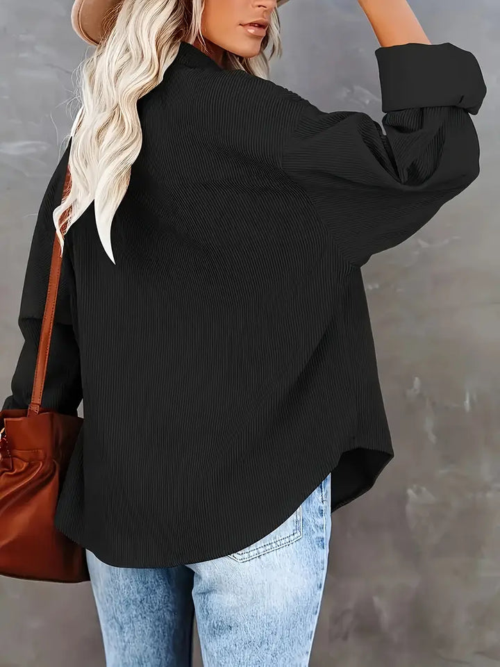Drune | Cordhosen Hemdbluse mit Knöpfen Leger
