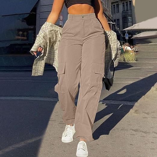 Drune | High Waist Cargo Hose mit Seitlichem Ladevorgang Streetstyle