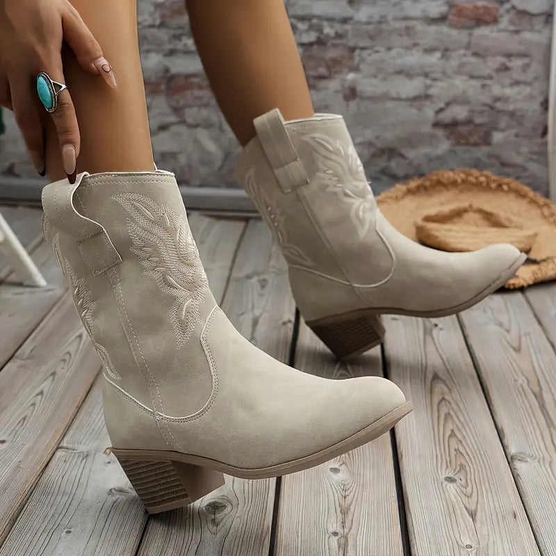Drune | Cowboy Damen Stiefeletten mit Absatz