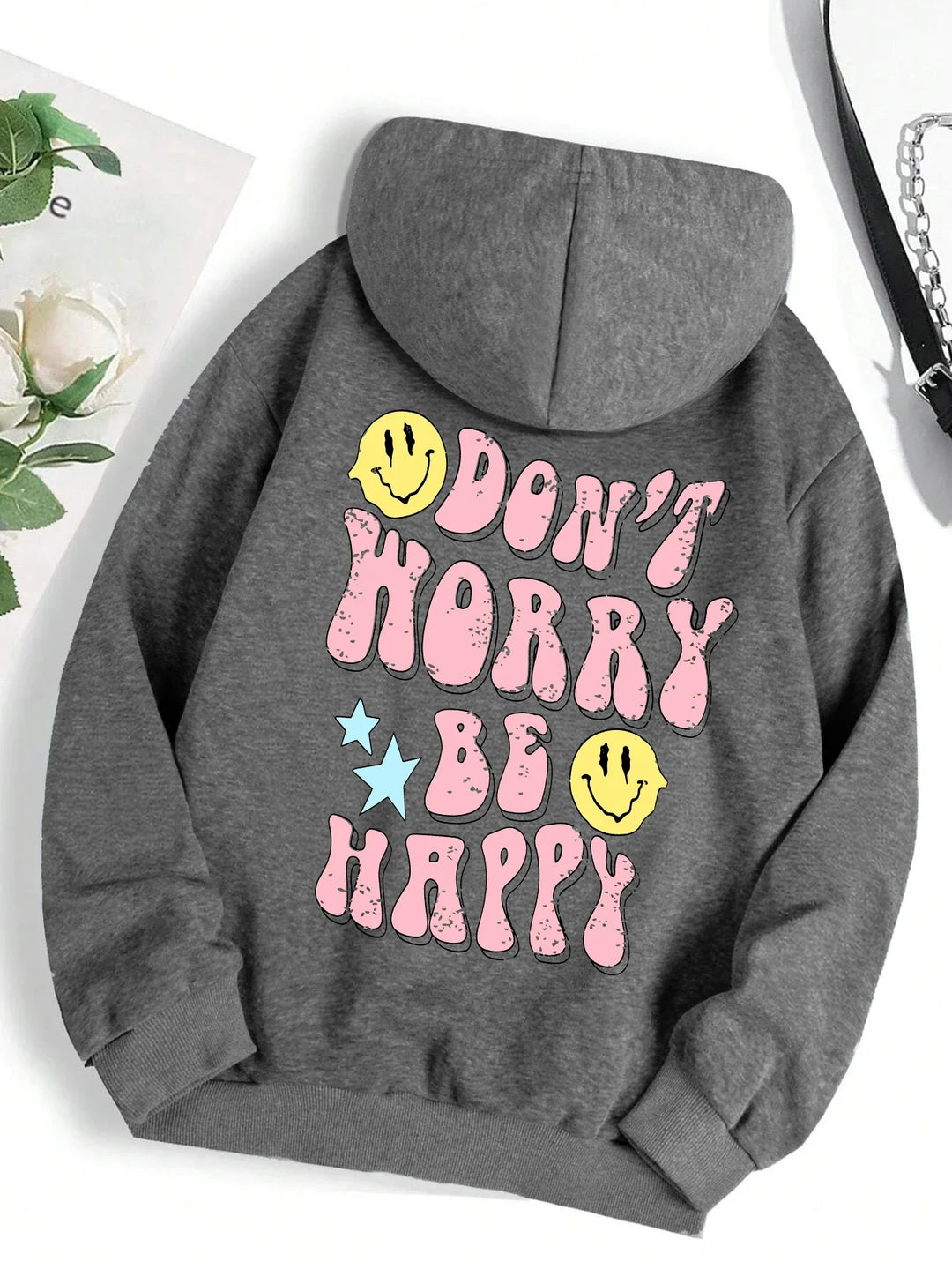 Drune | Worry Be Happy Hoodie für Damen