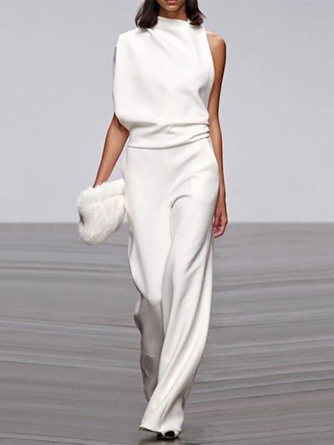 Drune | One Shoulder Jumpsuit Mit Weiten Beinen
