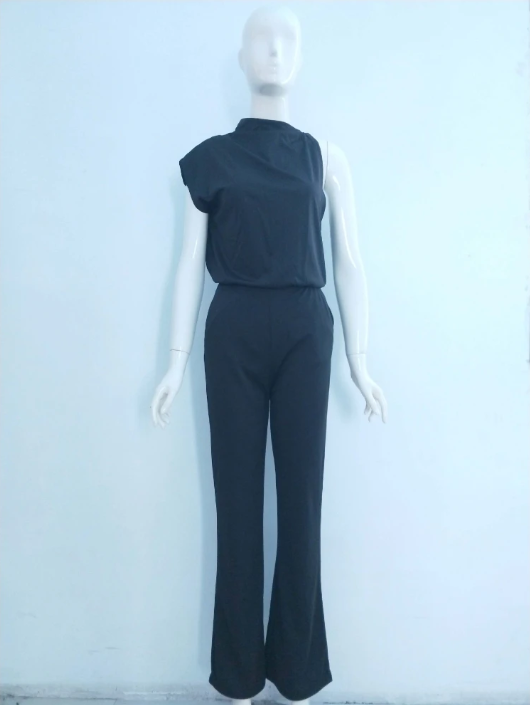 Drune | One Shoulder Jumpsuit Mit Weiten Beinen