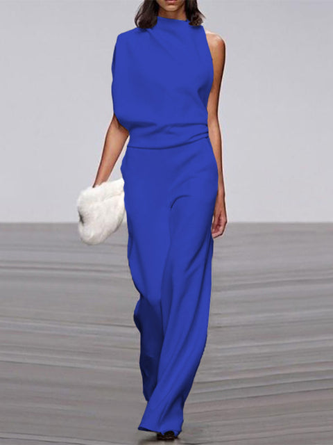 Drune | One Shoulder Jumpsuit Mit Weiten Beinen