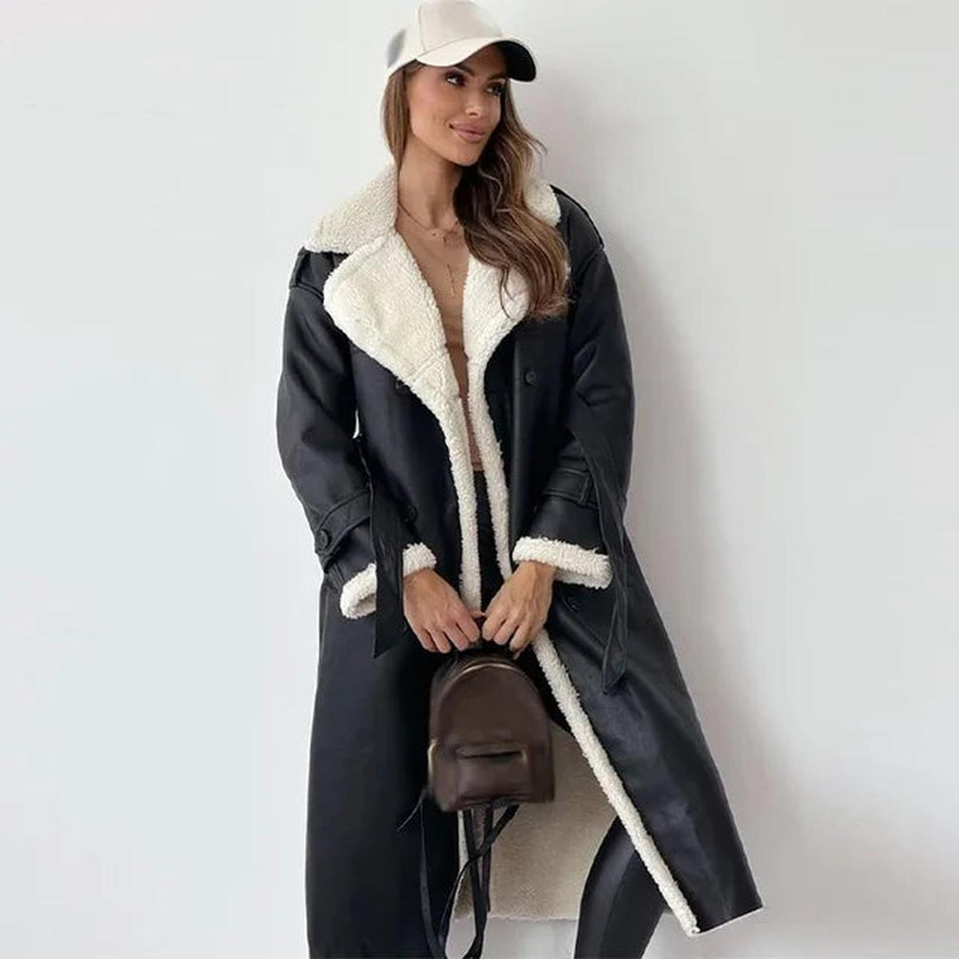 Drune | Luxuriöser Langer Wintermantel Für Damen Aus Hochwertiger Schafswolle