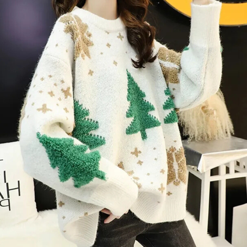Drune | Stylischer Weihnachtspulli Für Damen Mit Muster