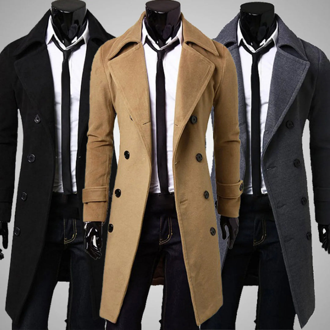 Drune | Trenchcoat Winddichte Jacke mit doppelter Knopfreihe