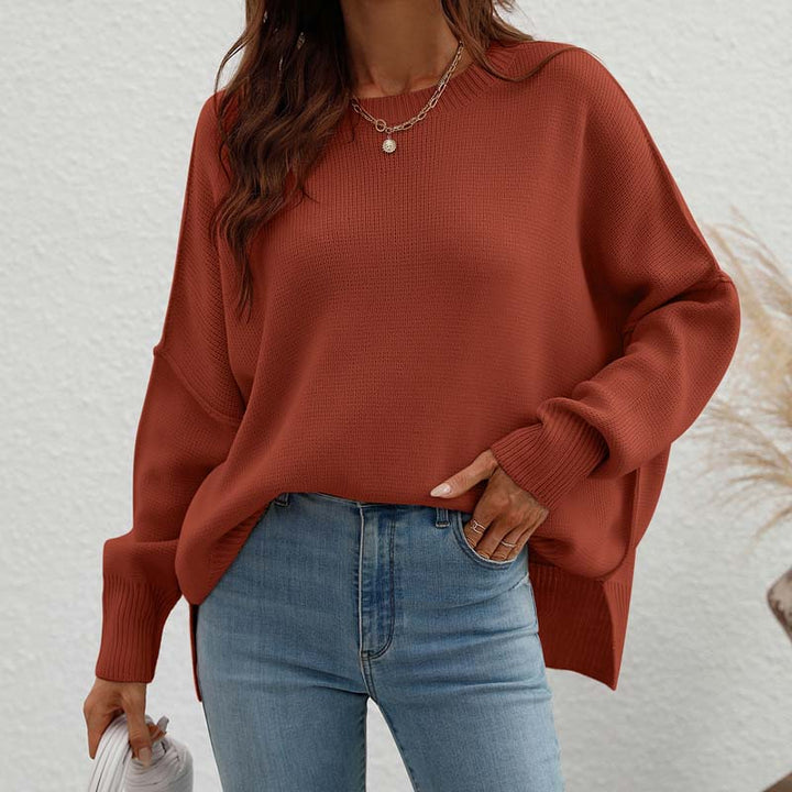 Drune | Eleganter Einfarbiger Strickpullover Für Freizeit