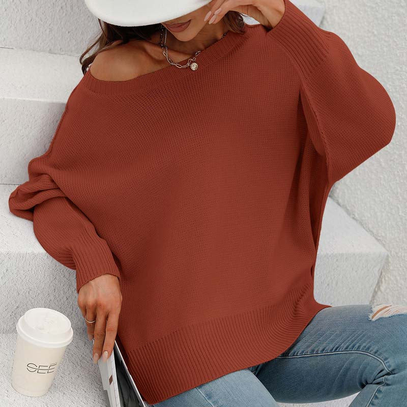 Drune | Eleganter Einfarbiger Strickpullover Für Freizeit