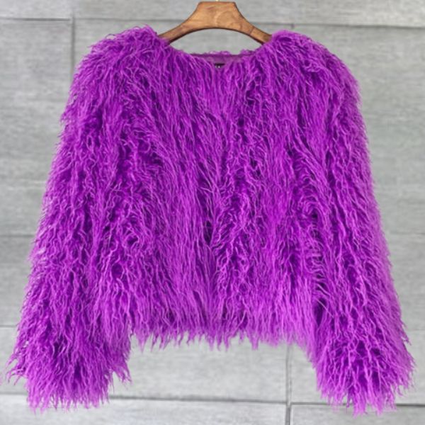 Drune | Eleganter Fux-Ledermantel für Damen