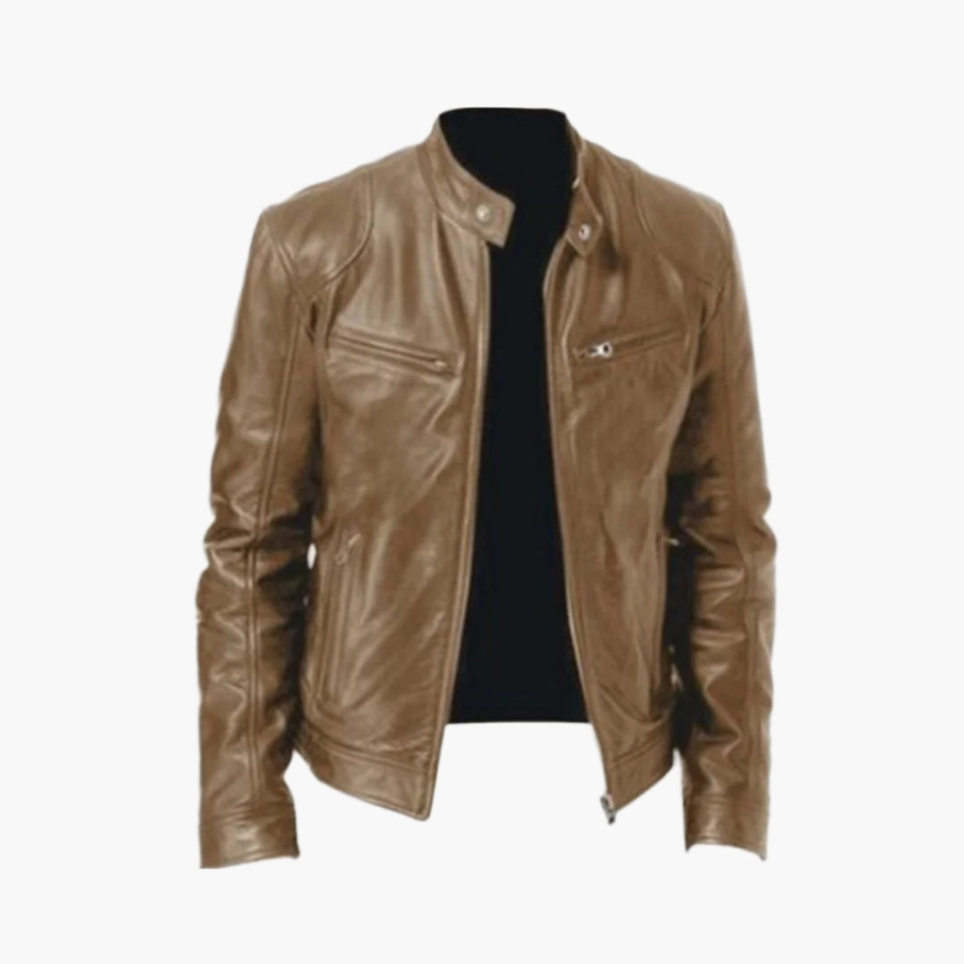 Drune | Biker Kunstlederjacke - Klassischer Stil für Alltag & Freizeit