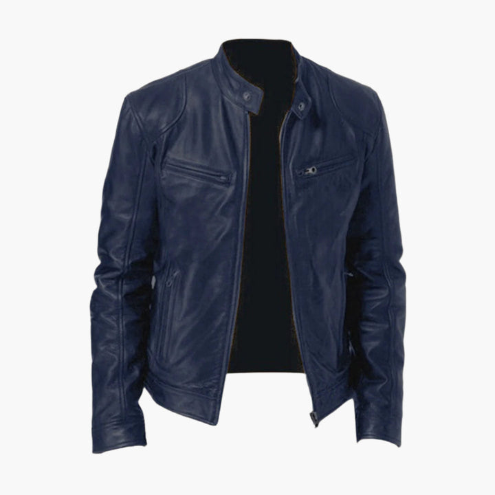 Drune | Biker Kunstlederjacke - Klassischer Stil für Alltag & Freizeit