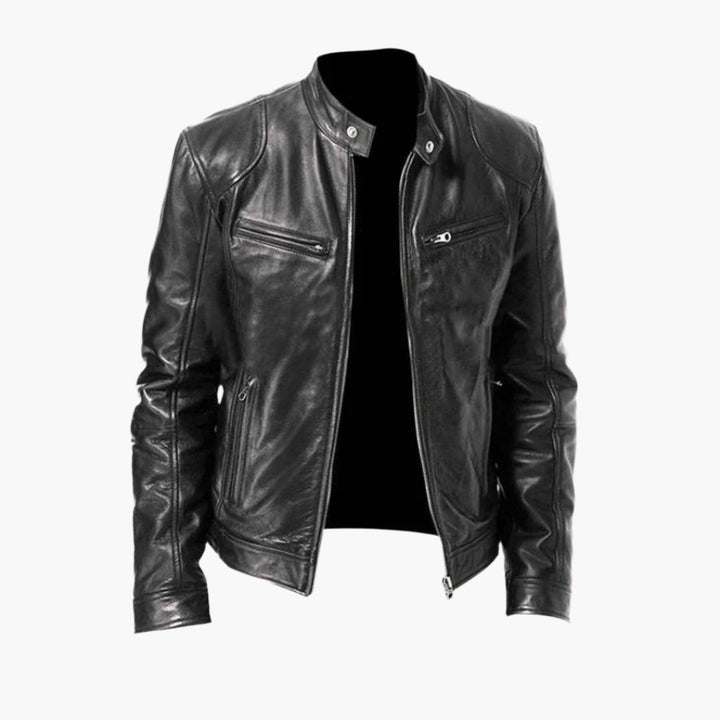 Drune | Biker Kunstlederjacke - Klassischer Stil für Alltag & Freizeit