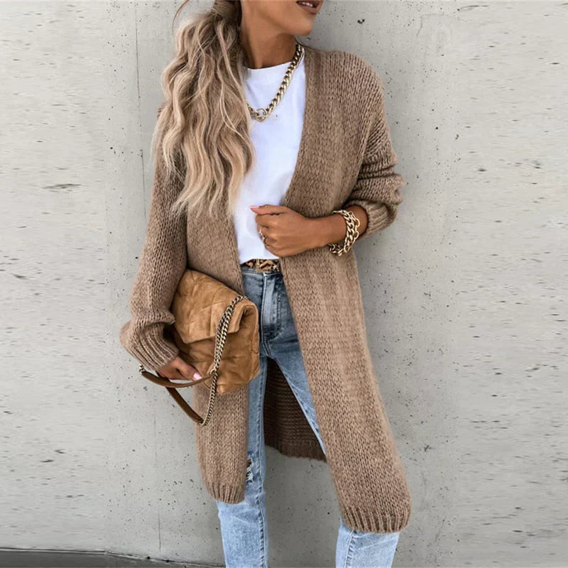 Drune | Lange Luftige Strickjacke für Damen | Lässig und Komfortabel