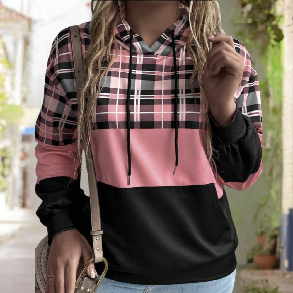 Drune | Moderne Farbblock-Hoodie für Frauen Perfekt für den Herbst
