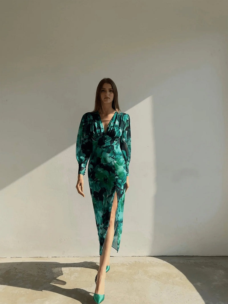 LONG SLEEVE DRESS - Elegantes Langarmkleid