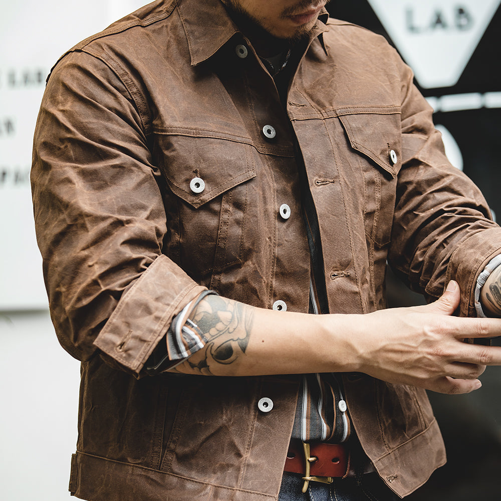 Drune | Kurz Gefütterte Tin Cloth Cruiser Jacke