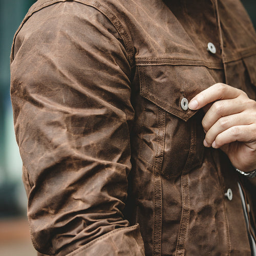 Drune | Kurz Gefütterte Tin Cloth Cruiser Jacke
