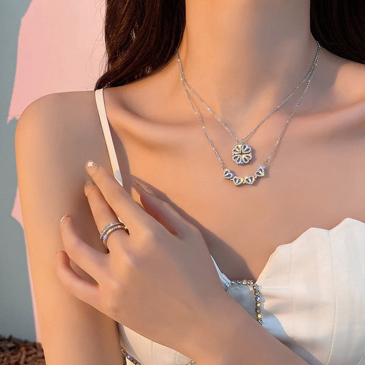 Drune | Kleeblatt Herz Necklace