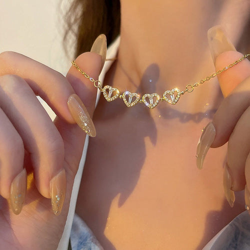 Drune | Kleeblatt Herz Necklace