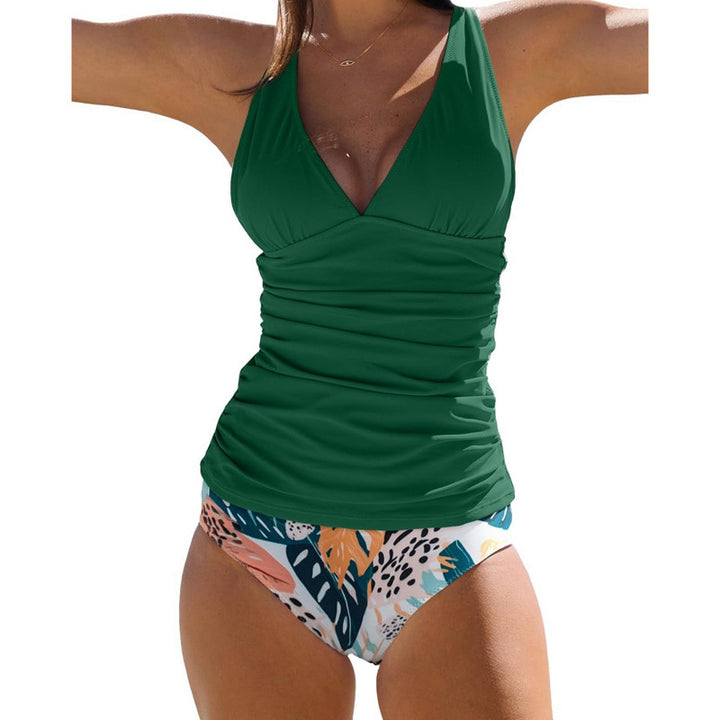 Drune | Bauchkontrolle Haken Design Bedrucktes Tankini Set