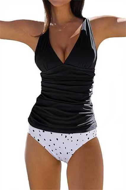 Drune | Bauchkontrolle Haken Design Bedrucktes Tankini Set